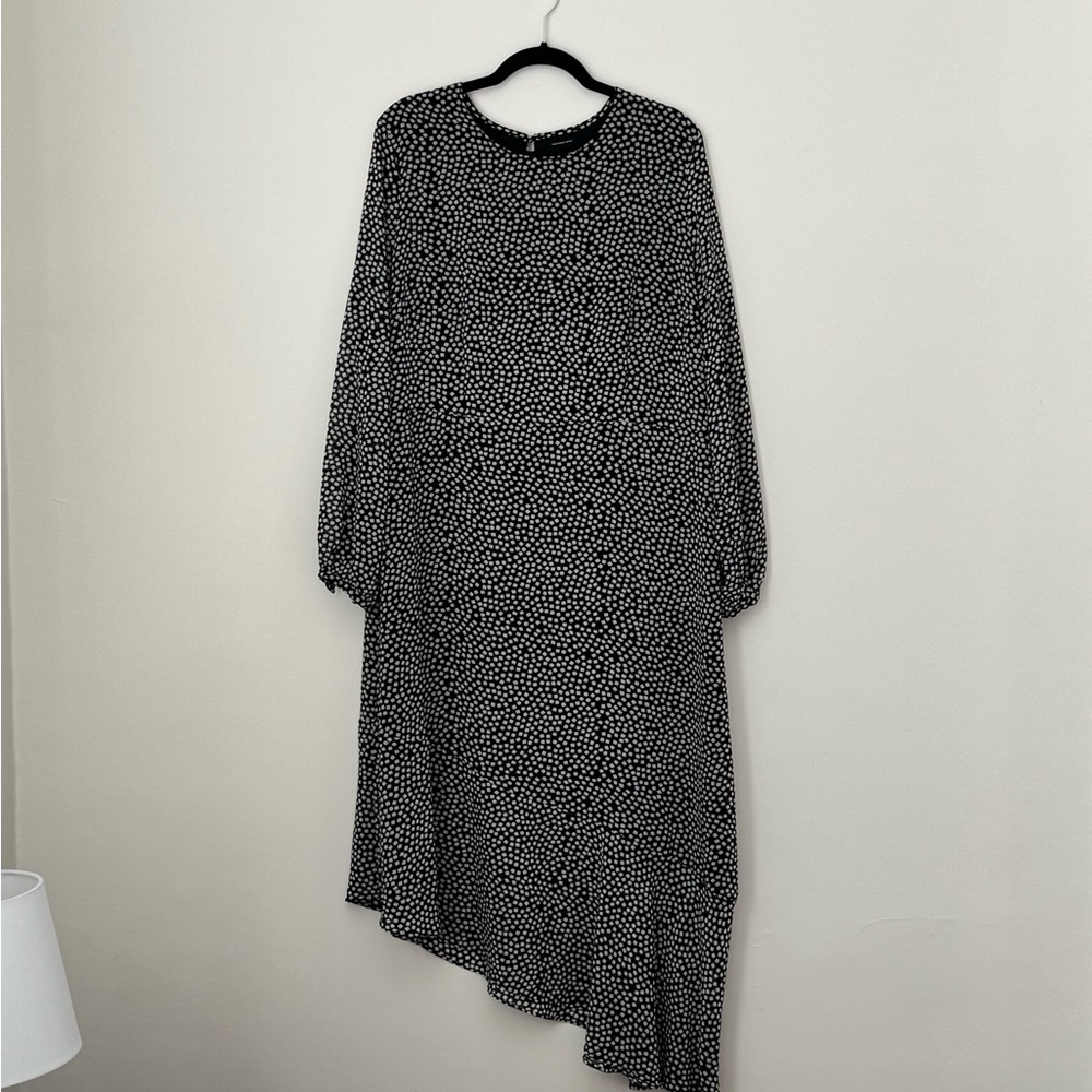 Who What Wear Asymmetrical Black and White Dress